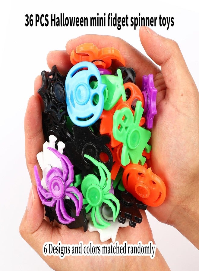 FXMHEHBB 36 Pcs Halloween Fidget Spinner Toys, Mini Finger Spinners Bulk Halloween Party Favors Goodie Bags Stuffers Classroom Prizes for Kids - Image 4